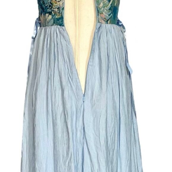 SHEIN MOD Baby Blue Corset Dress XS Renaissance Vibes Ruffle Midi - Picture 8 of 14